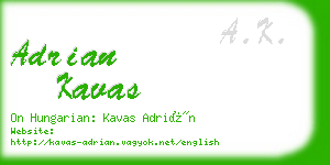 adrian kavas business card
